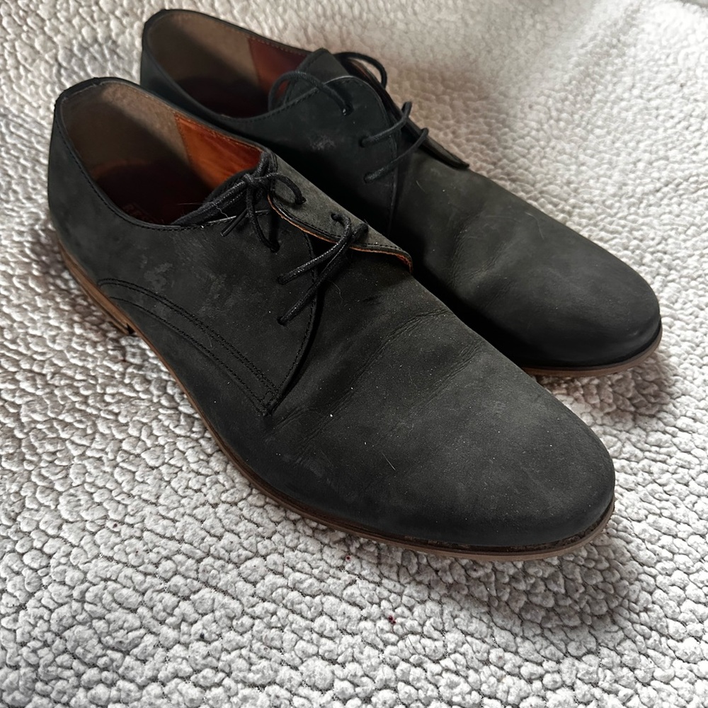 Restoration Black Men's Suede Dress Shoes Size 7.5 Good Used Condition